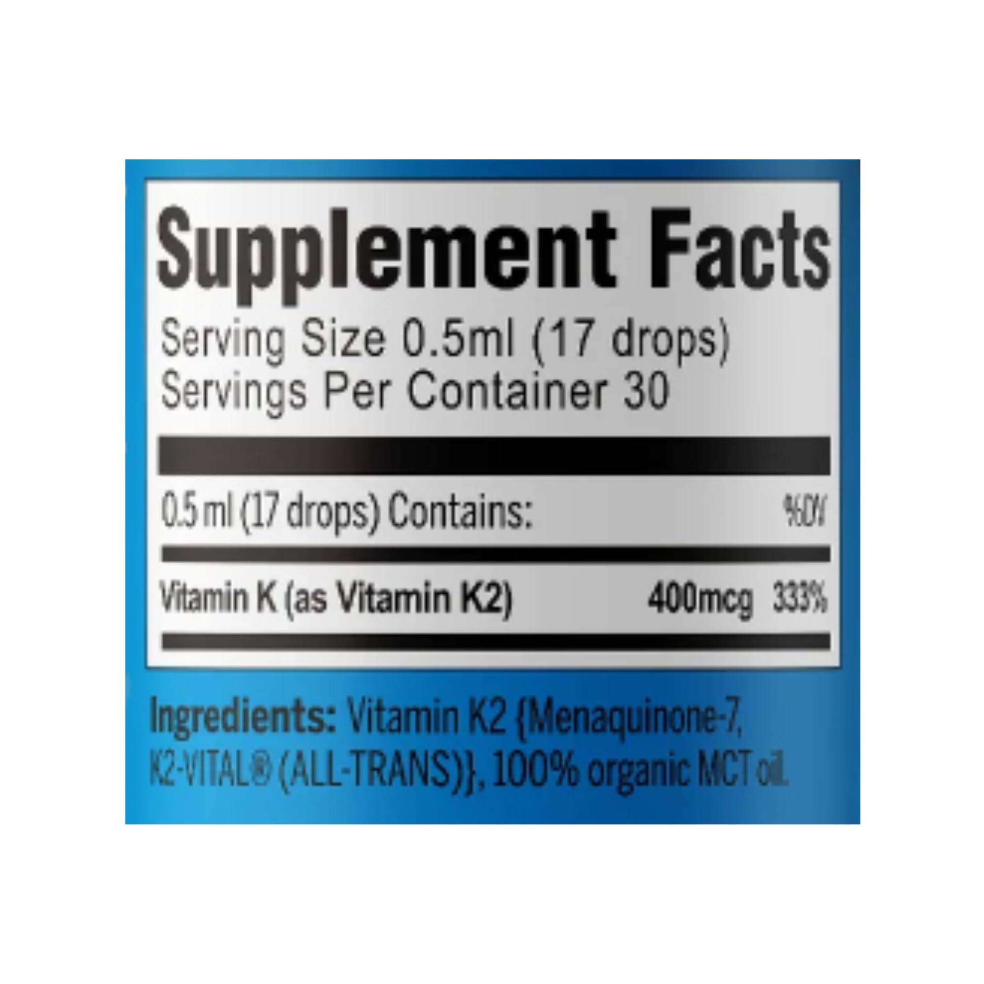 ACTIVATION K2MK7 liquid dropper close-up highlights gentle dosing.