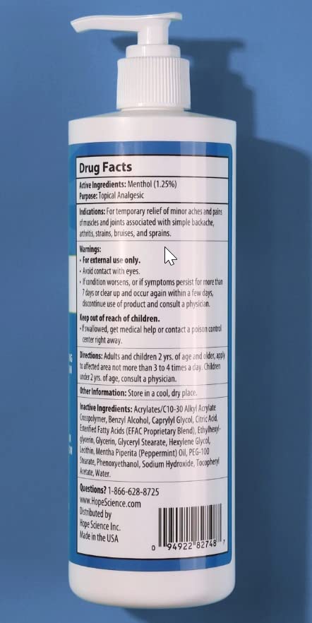 Active Again Hope Science Cream applied on the knee for targeted mobility.