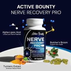 Active Bounty Nerve Recovery Pro label closeup shows ingredients