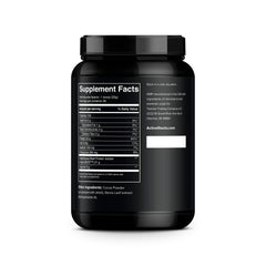 Active Stacks powder close-up highlights collagen and BCAAs content