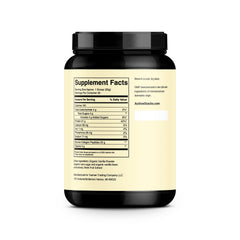Active Stacks collagen peptides vanilla yogurt bowl shows versatile use in meals for hair and skin support.