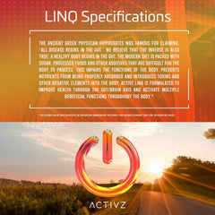 ACTIVZ LINQ bottle ready for daily brain and gut wellness routine.