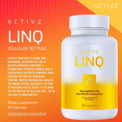 ACTIVZ LINQ label design emphasizing holistic wellness benefits.
