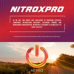 ACTIVZ NitroxPro lifestyle image of an athlete mixing powder.