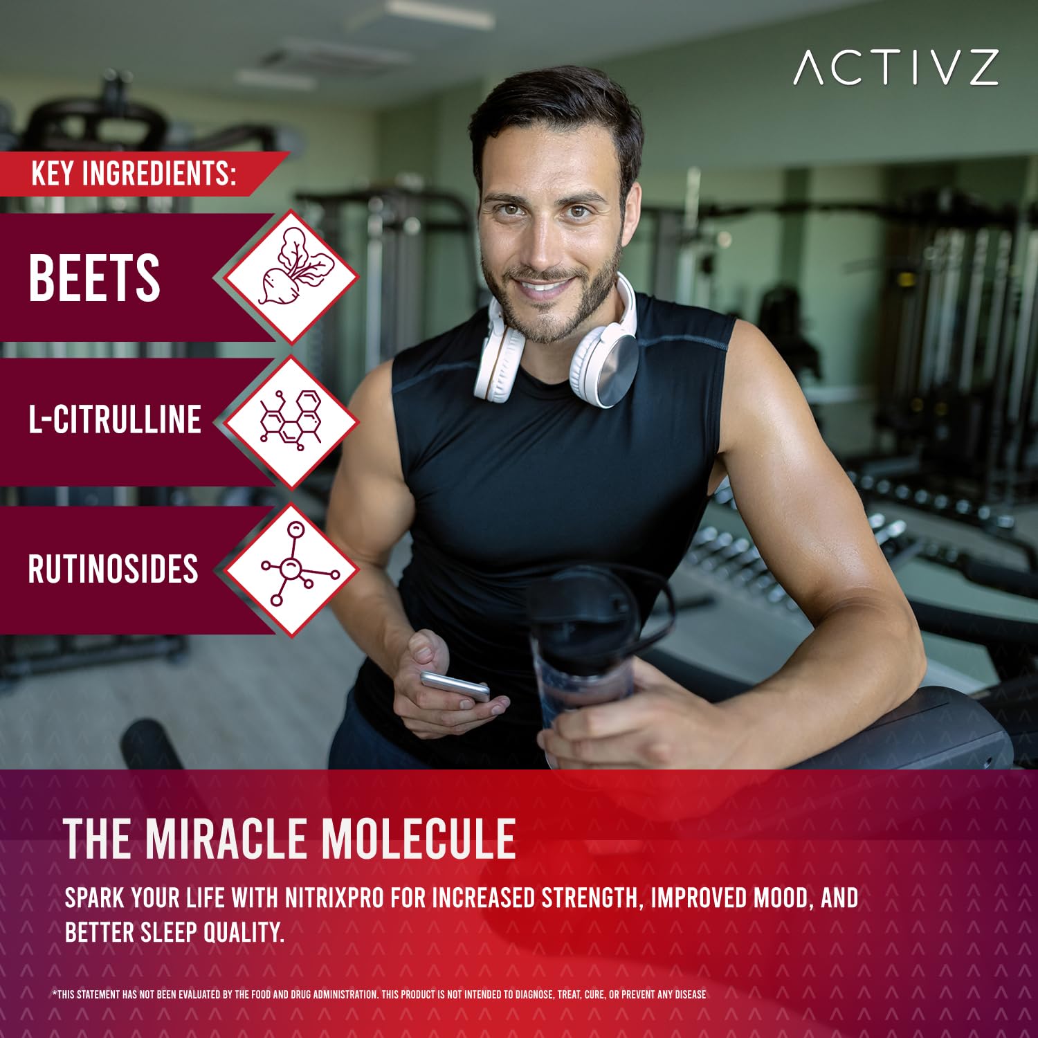 ACTIVZ NitroxPro beet ingredient close-up highlighting natural flavor.