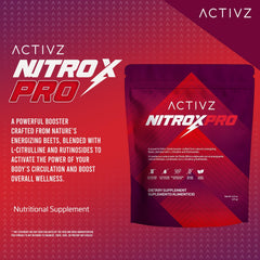 ACTIVZ NitroxPro scoop beside container for convenient dosing.