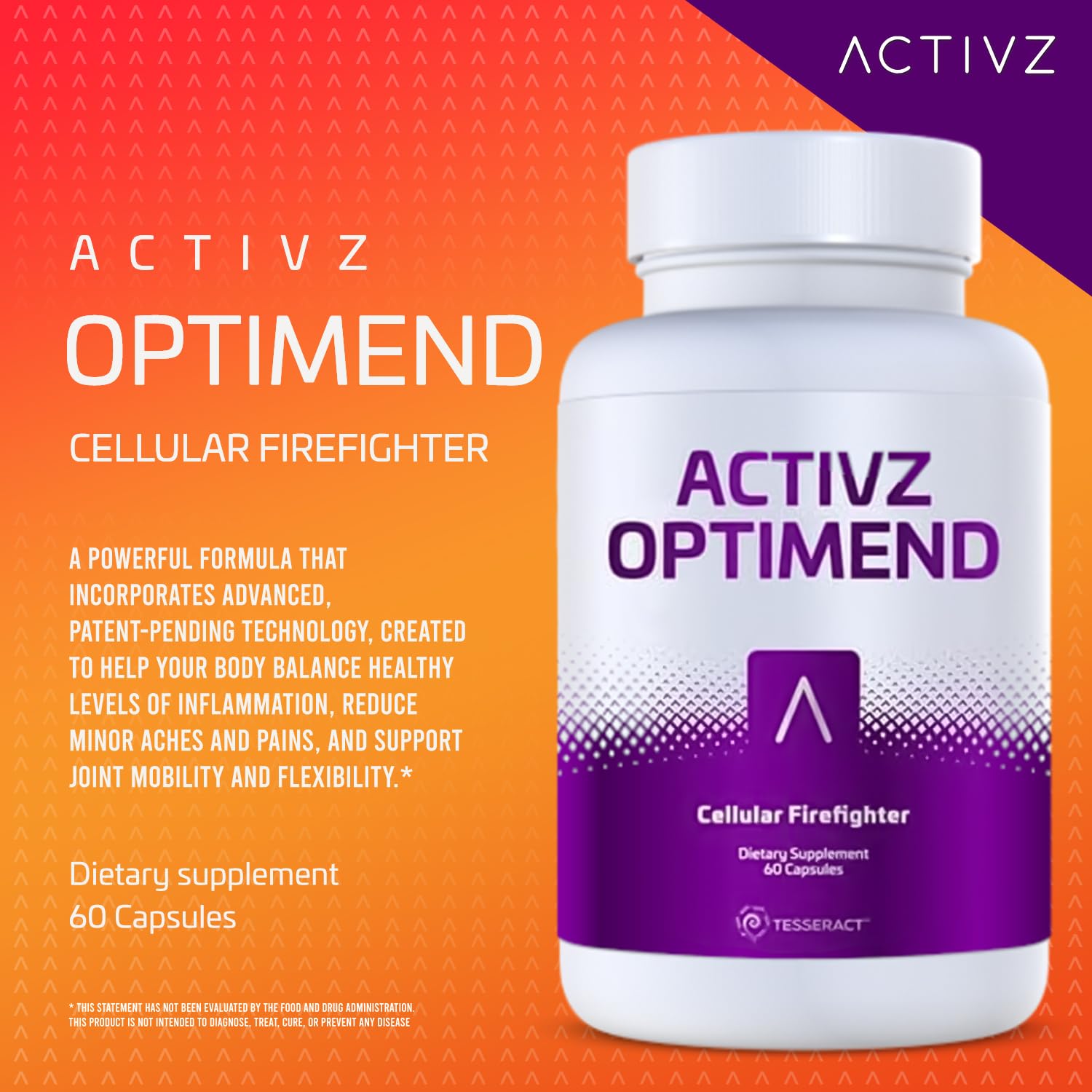 ACTIVZ Optimend usage scene depicts taking capsules during a workout for flexibility