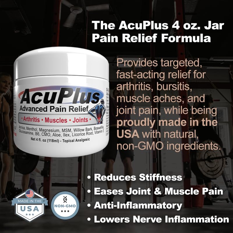 AcuPlus application close-up demonstrates smooth, quick absorption for targeted joint comfort.