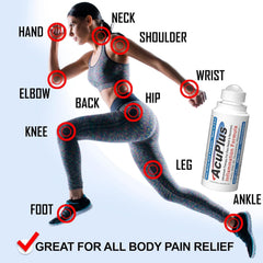 Hands applying the roll-on for targeted joint comfort and easy use.