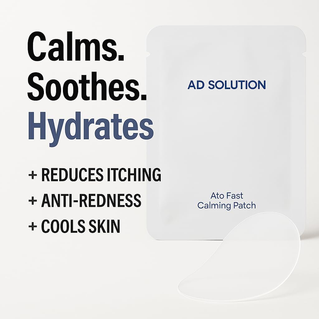 AD SOLUTION ATO Fast Calming forehead patch for targeted redness relief.