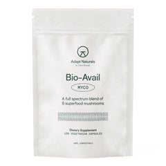 Adapt Naturals Bio-Avail Myco bottle on shelf for daily wellness.