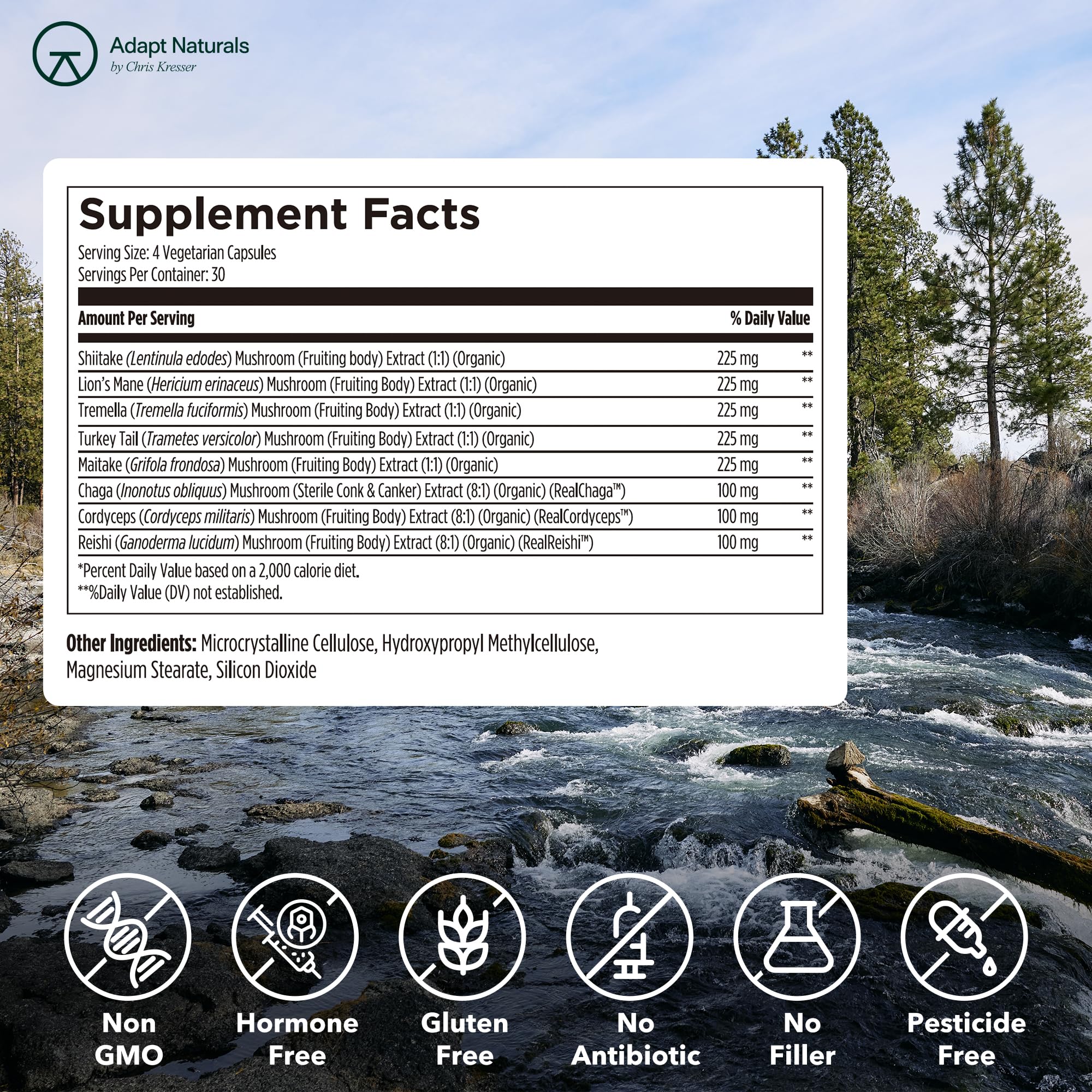 Adapt Naturals Bio-Avail Myco on kitchen counter for routine use.