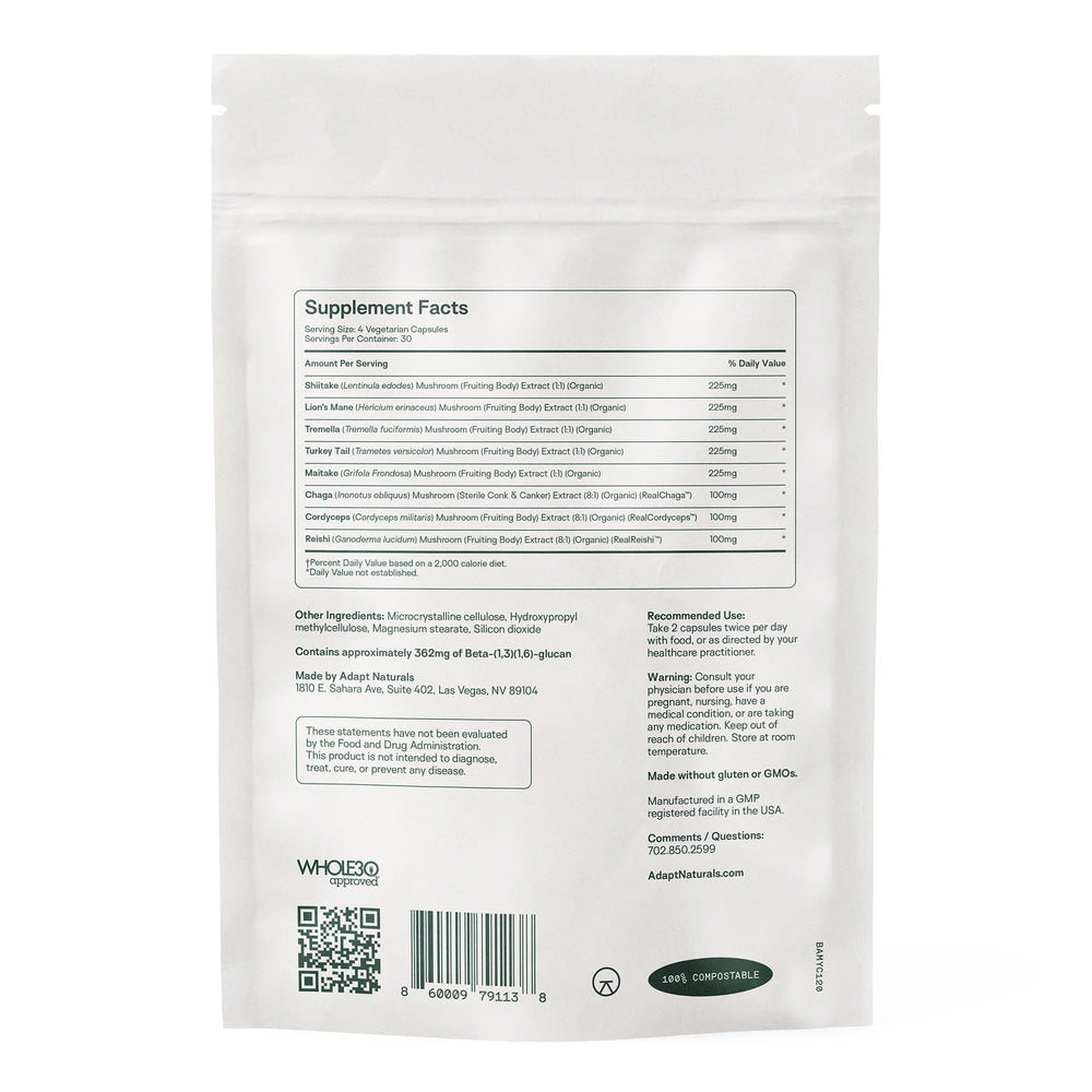 Adapt Naturals Bio-Avail Myco packaging signals easy use.