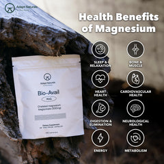 Adapt Naturals label detail highlights the premium bisglycinate formula.
