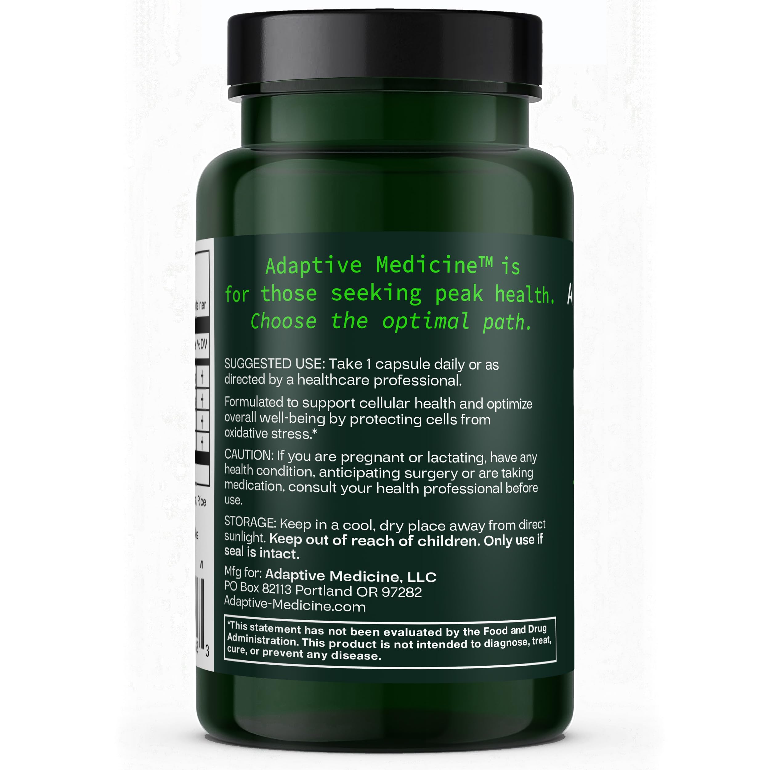 Adaptive Medicine PowerHouse Complex CoQ10 label highlights cellular energy benefits
