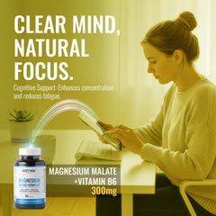 Close-up of Adaptoheal capsules showing the triple magnesium blend.