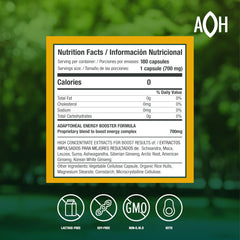 ADAPTOHEAL Energyheal capsules close-up showing herbal blend