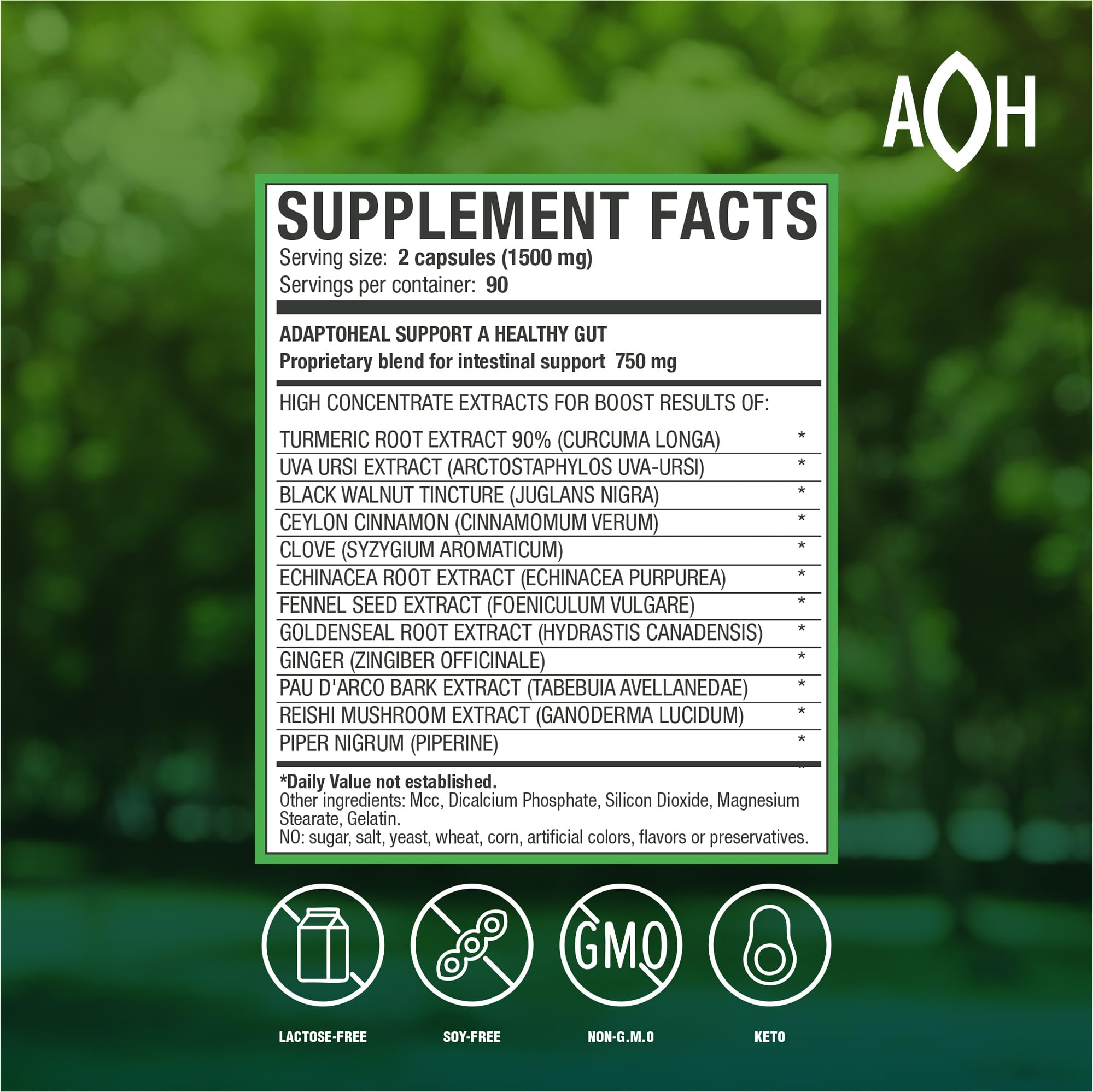 ADAPTOHEAL Intestiplus capsules closeup highlight convenient daily digestion support