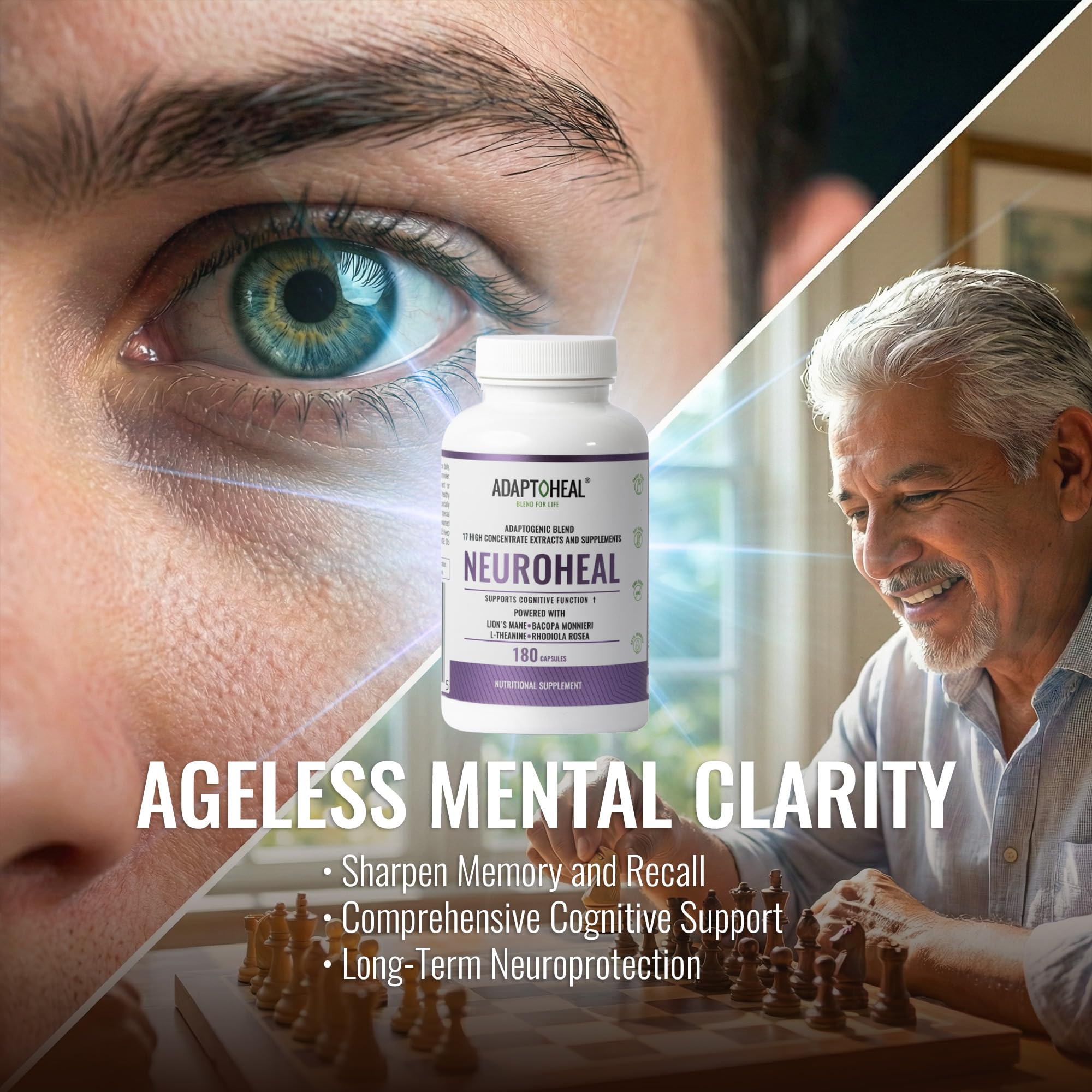 ADAPTOHEAL NeuroHeal on desk for daily focus.