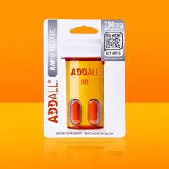 Addall Rapid Release box packaging highlighting 12-pack convenience.