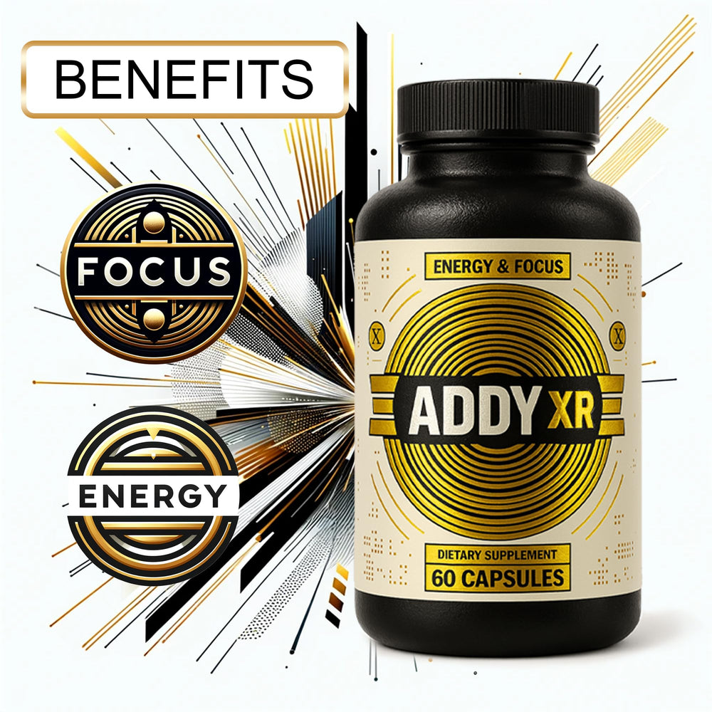 ADDY XR with Coffeeberry ingredient label highlights antioxidant energy support.