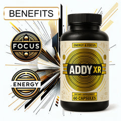 ADDY XR with Coffeeberry ingredient label highlights antioxidant energy support.