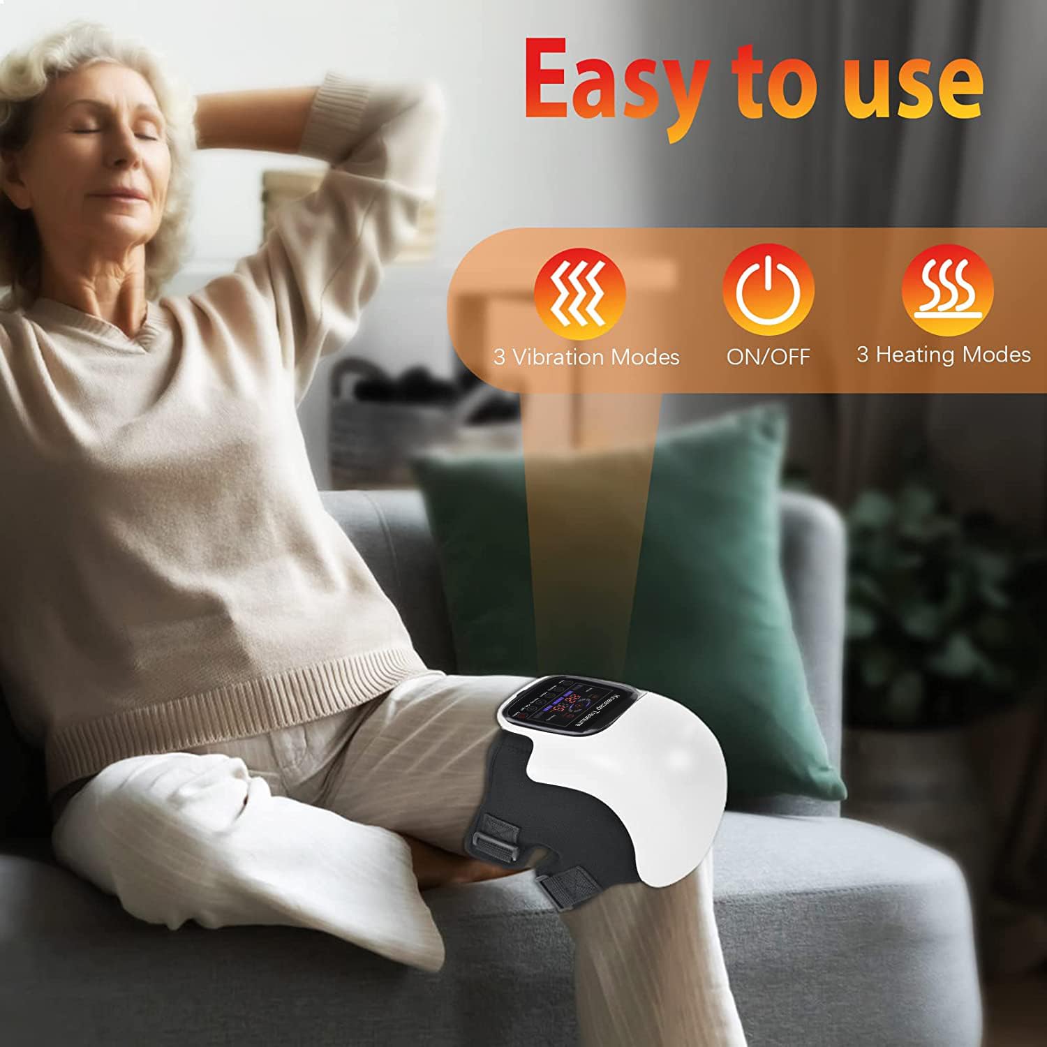 ADKJOY DTOKO knee massager ergonomic strap ensures secure wear
