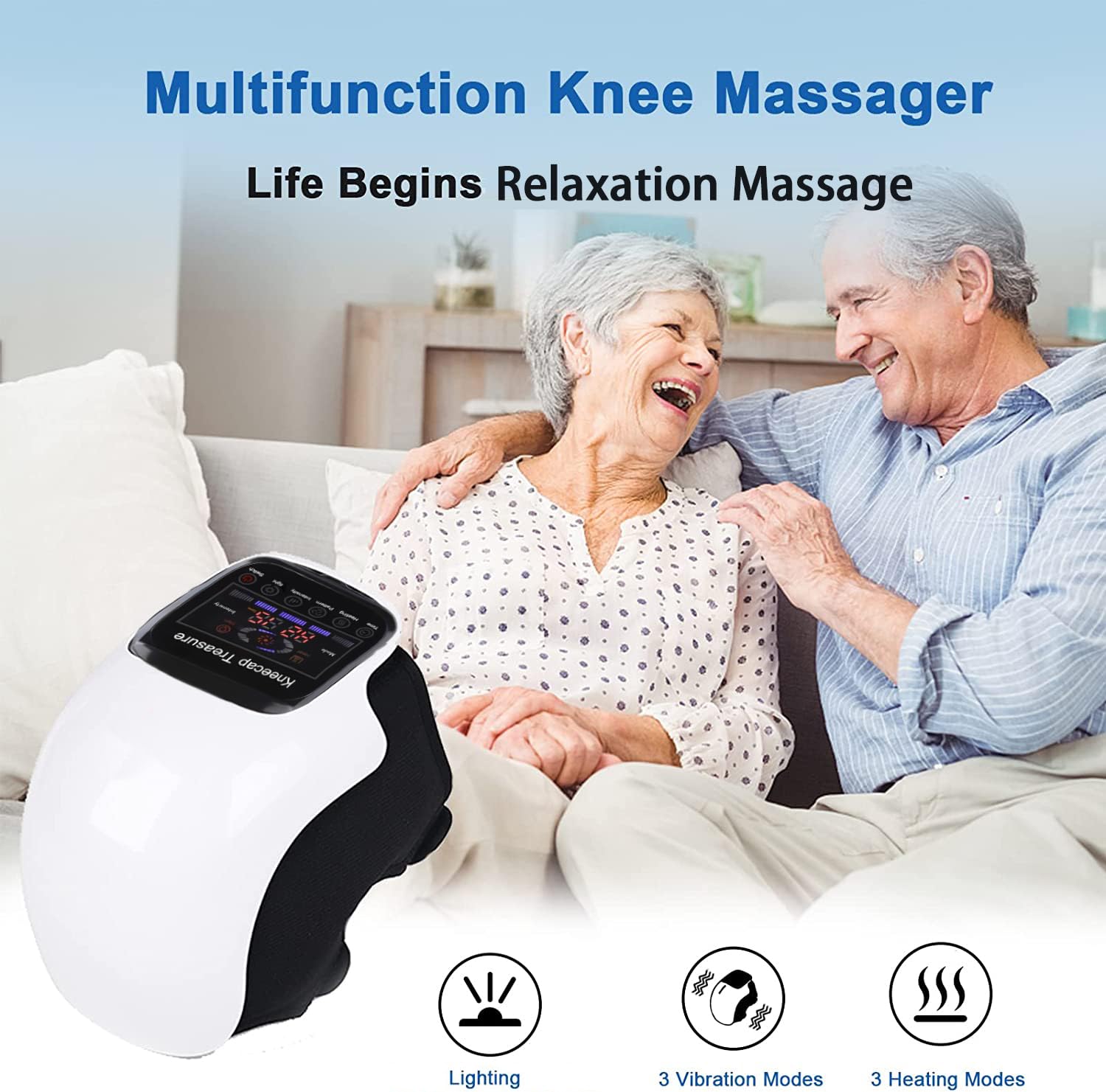 ADKJOY DTOKO knee massager in-use scene showcases ready-to-use relief