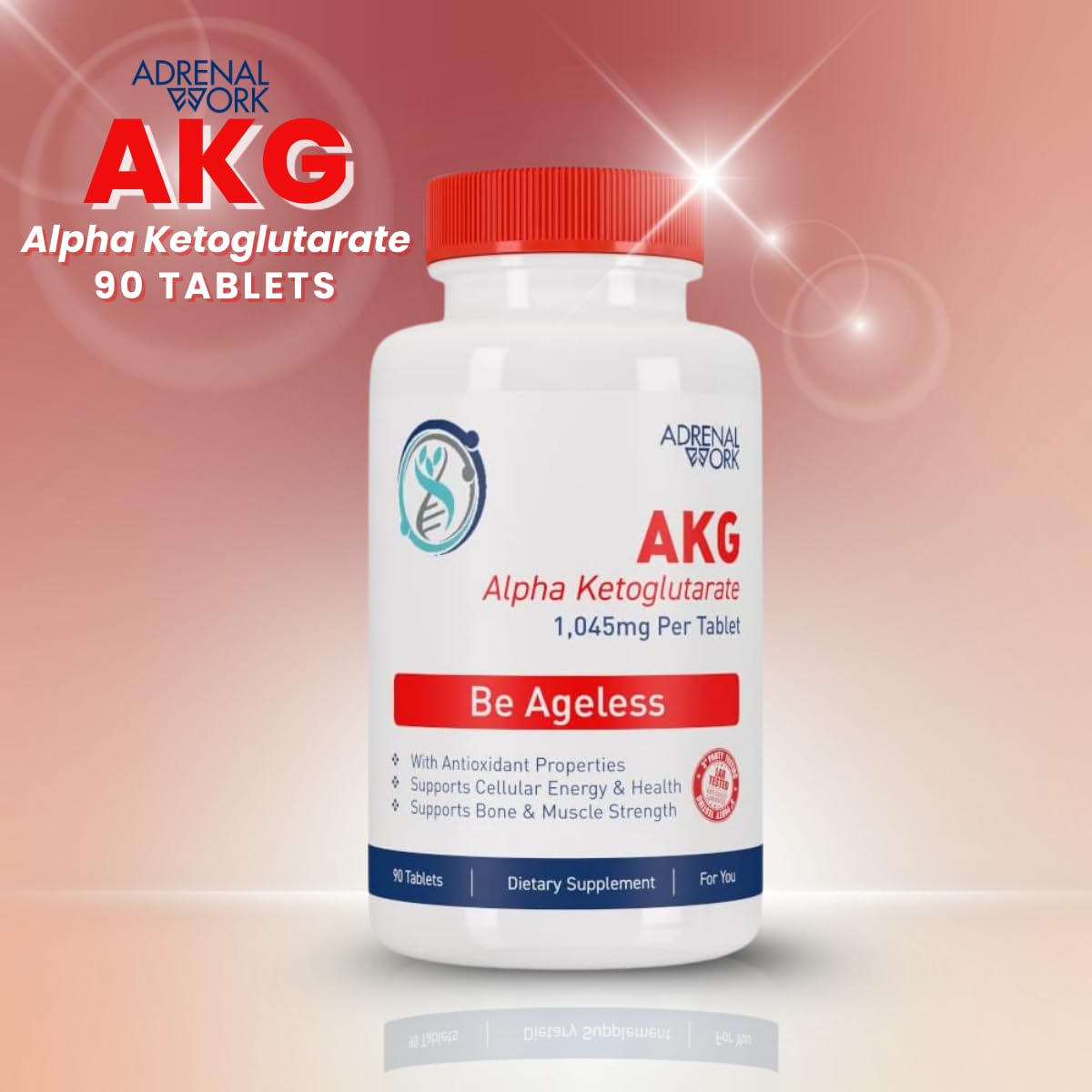 Adrenalwork bottle-pour demonstrates easy, on-the-go daily dosing.
