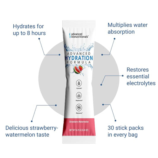Hydration mix dissolving quickly in water, sugar-free, Advanced Bionutritionals