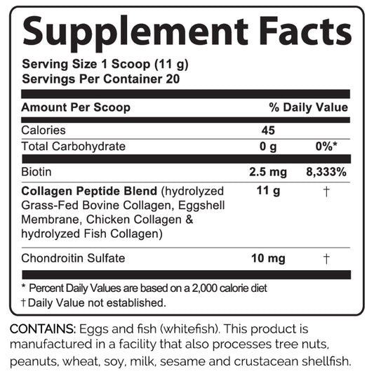 Advanced Bionutritionals Collagen Plus dissolves completely in water or coffee.