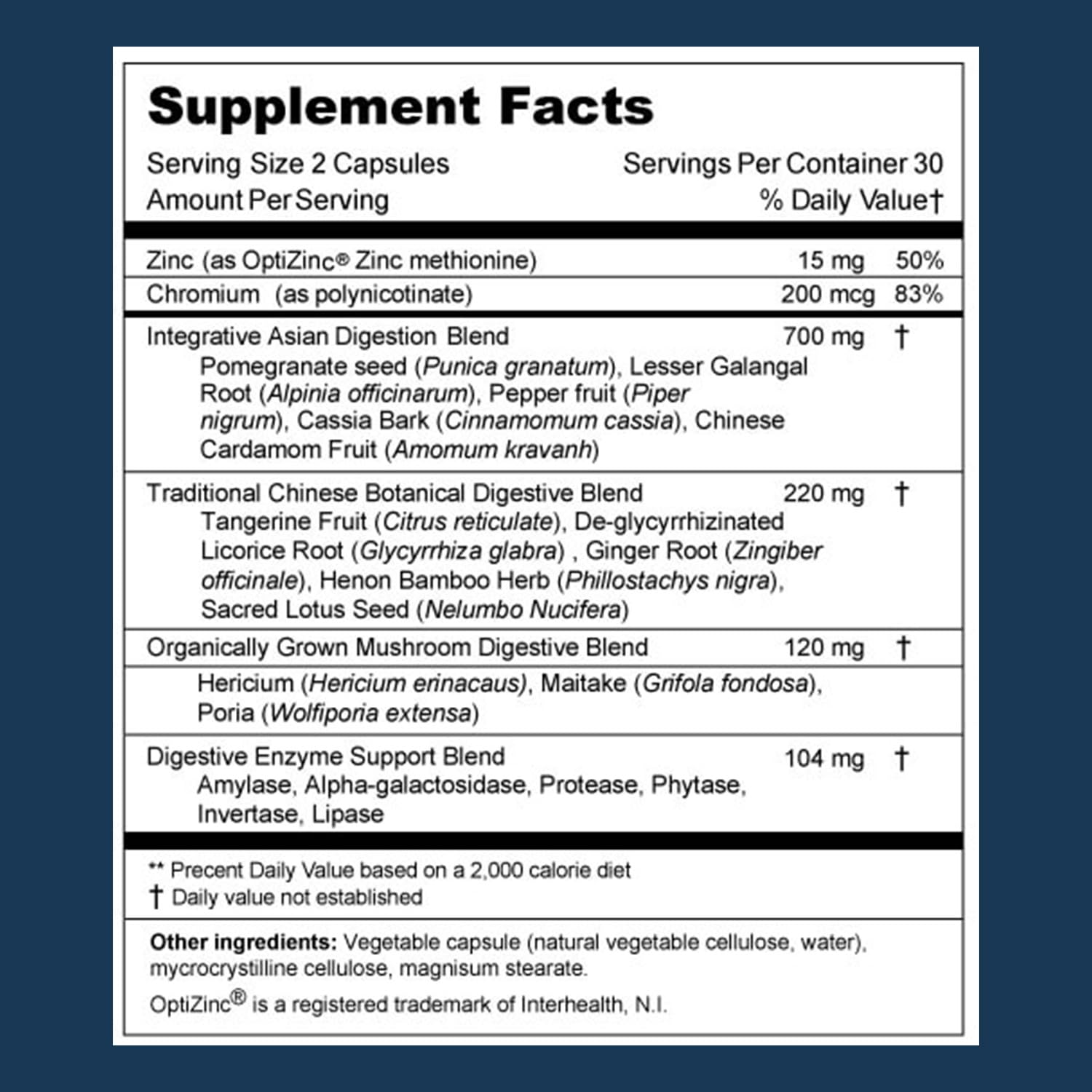 Tablets of Advanced Bionutritionals Integrative Digestive Formula ready for daily use.