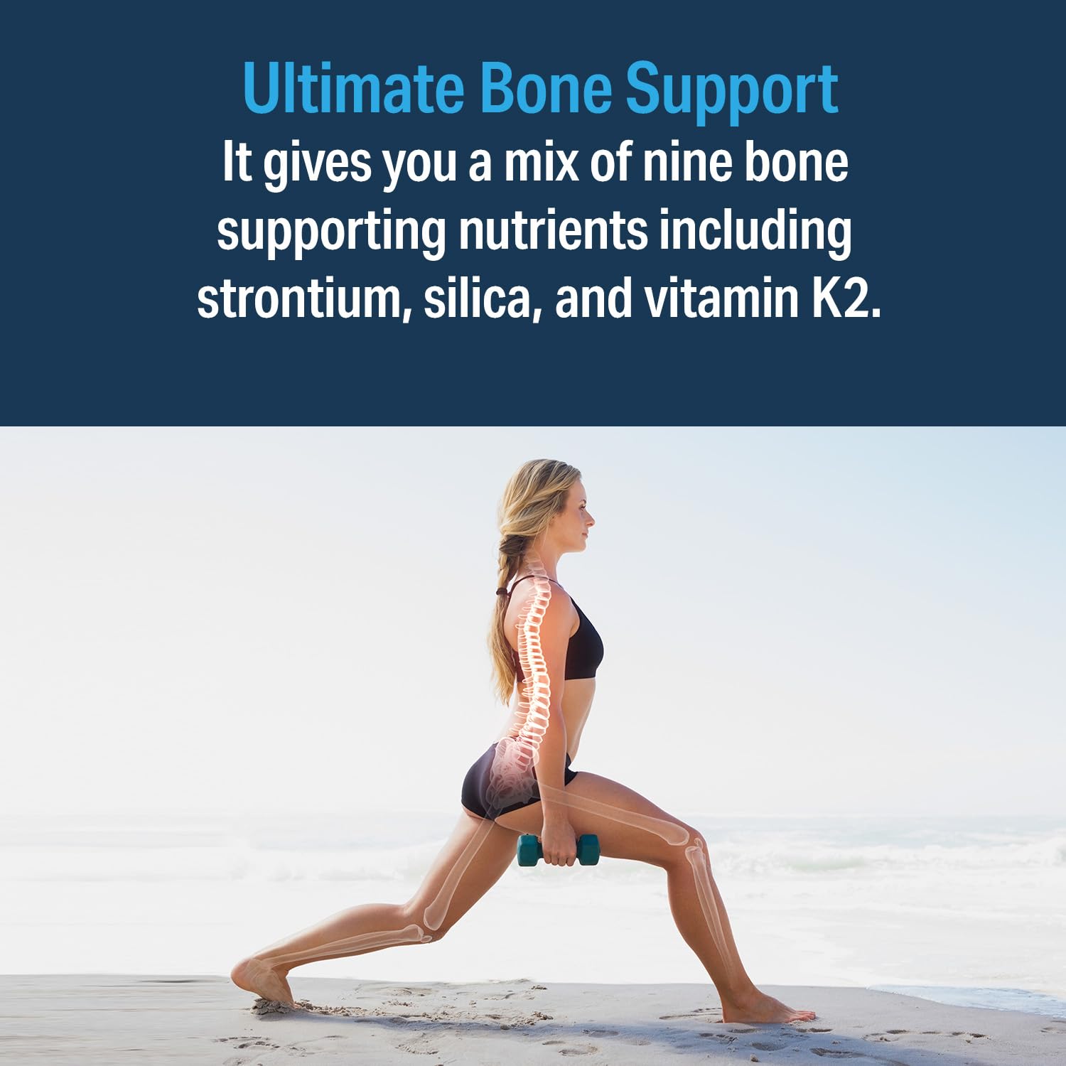Advanced Bionutritionals vitamin K2 and D3 capsule supporting mineralization.