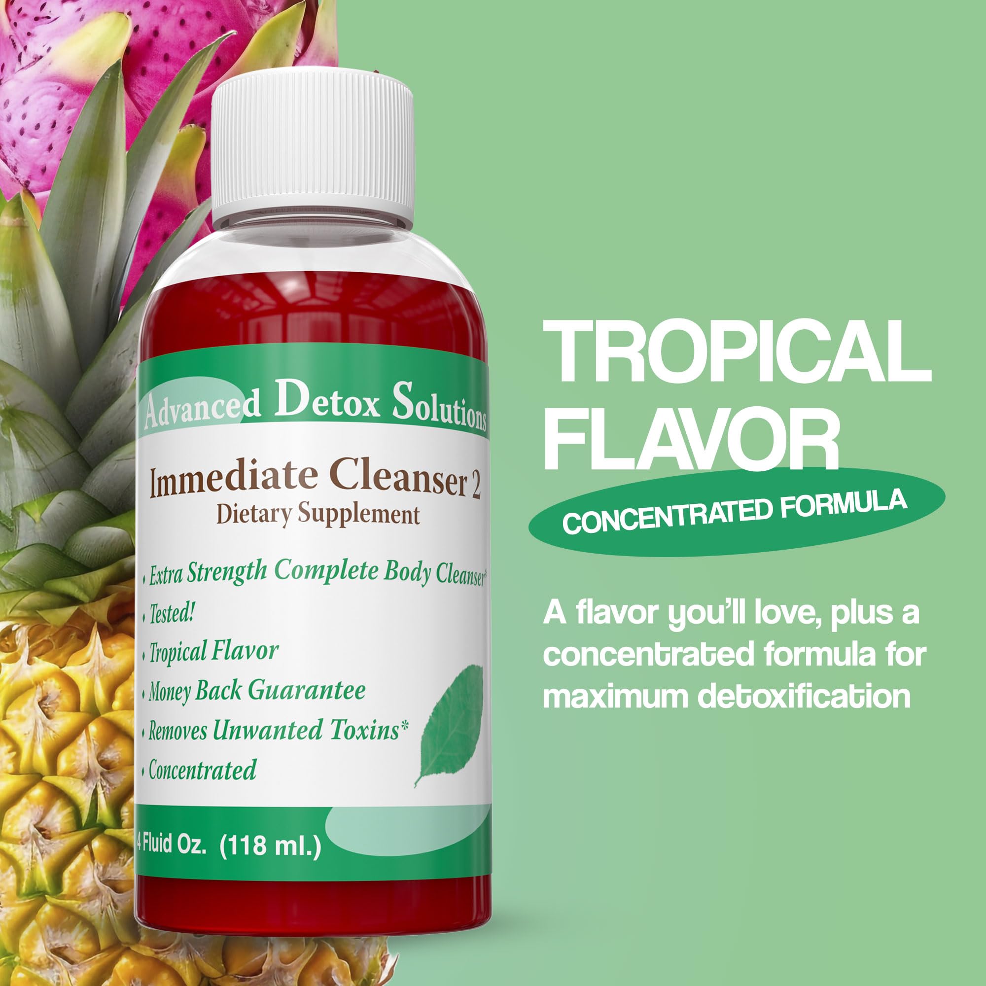 Advanced Detox Solutions Immediate Cleanser 2 shown in a daily routine for wellness support.