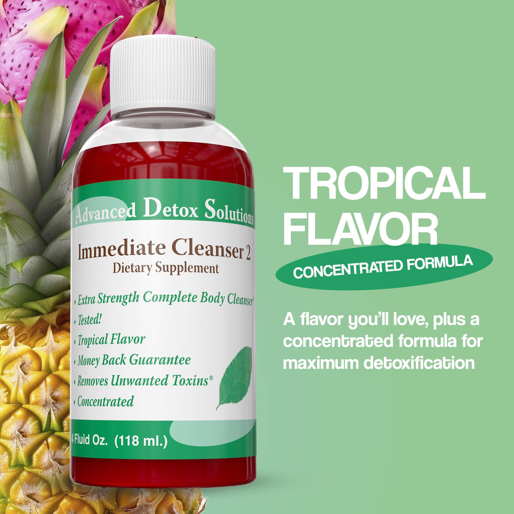 Advanced Detox Solutions Immediate Cleanser 2 shown in a daily routine for wellness support.