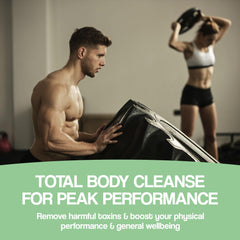 Advanced Detox Solutions Immediate Cleanser 2 label close-up emphasizes rapid cleansing potential.