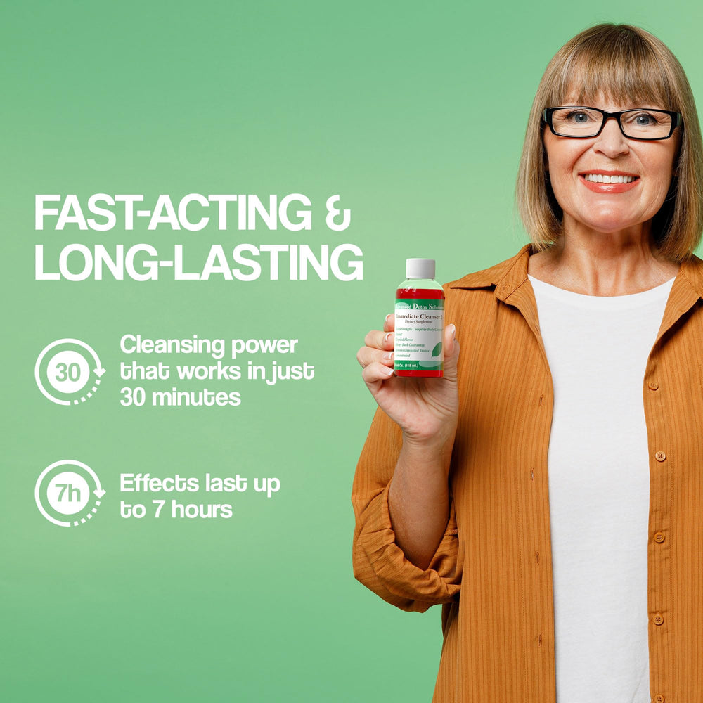 Advanced Detox Solutions Immediate Cleanser 2 setup in kitchen ready for fast cleansing practice.