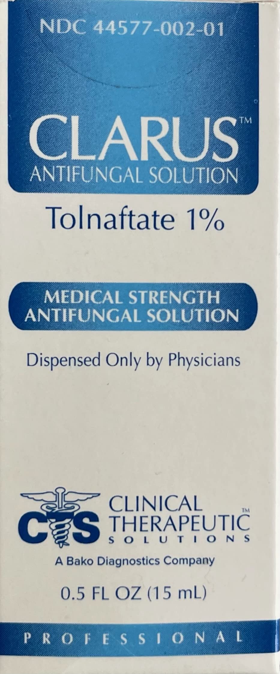 Advanced Footcare Clarus Solution ingredients label highlights safe formulation for skin care