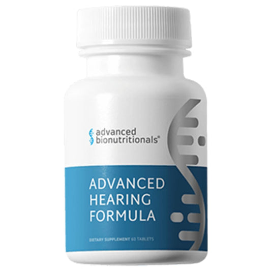 Advanced Hearing Formula bottle front view supports daily ear health.