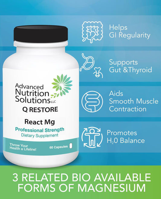 Q Restore React Mg capsules for easy daily intake