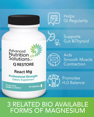 Q Restore React Mg capsules for easy daily intake