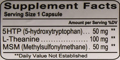 Close-up of the Calm Advantage label by Advanced Nutritional Innovations highlights quality ingredients.