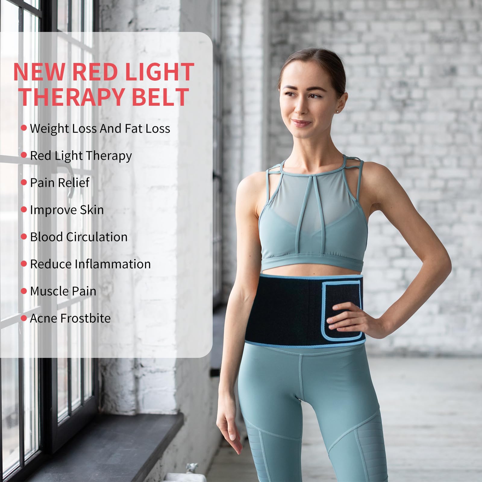 ADVARAYS red light belt arm wrap targets muscle fatigue and stiffness