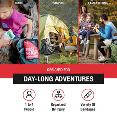 Coated nylon outer bag of Adventure First Aid Kit 2.0 highlighting durability