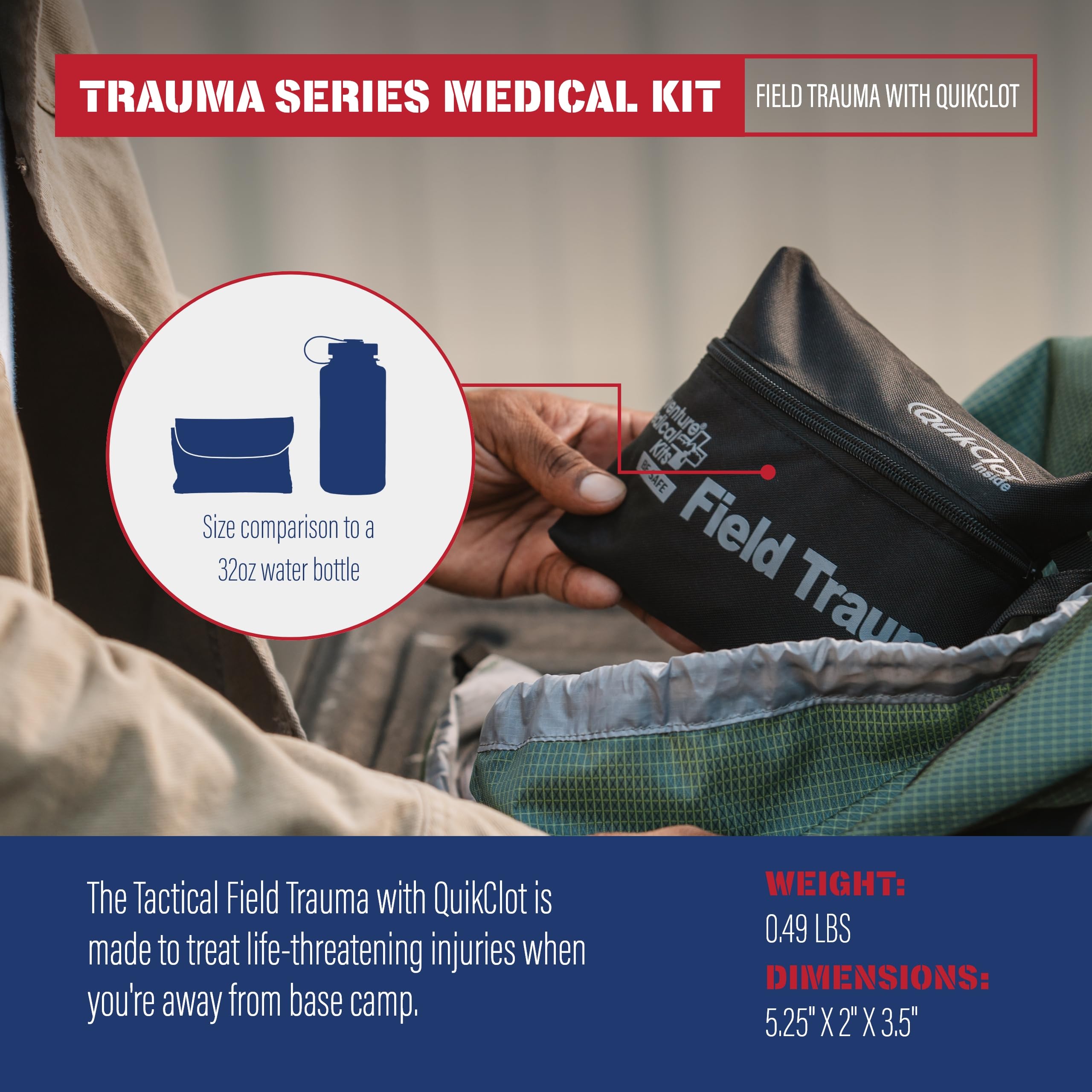 Antiseptic wipes and butterfly bandages from Adventure Medical Kits for wound cleaning and closure