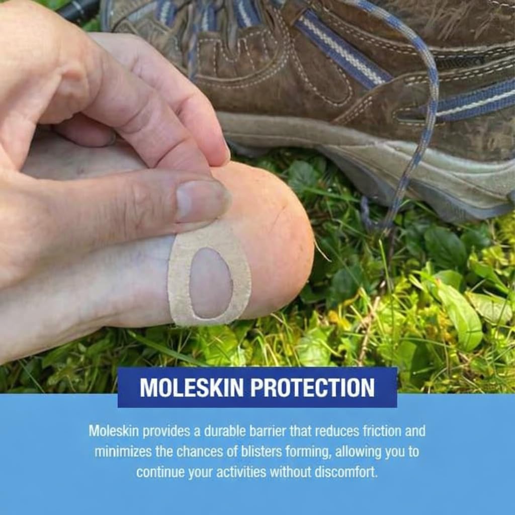 Adventure Medical Kits foot care instructions, easy steps to prevent blisters.
