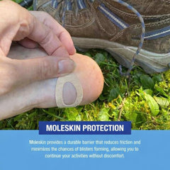 Adventure Medical Kits foot care instructions, easy steps to prevent blisters.