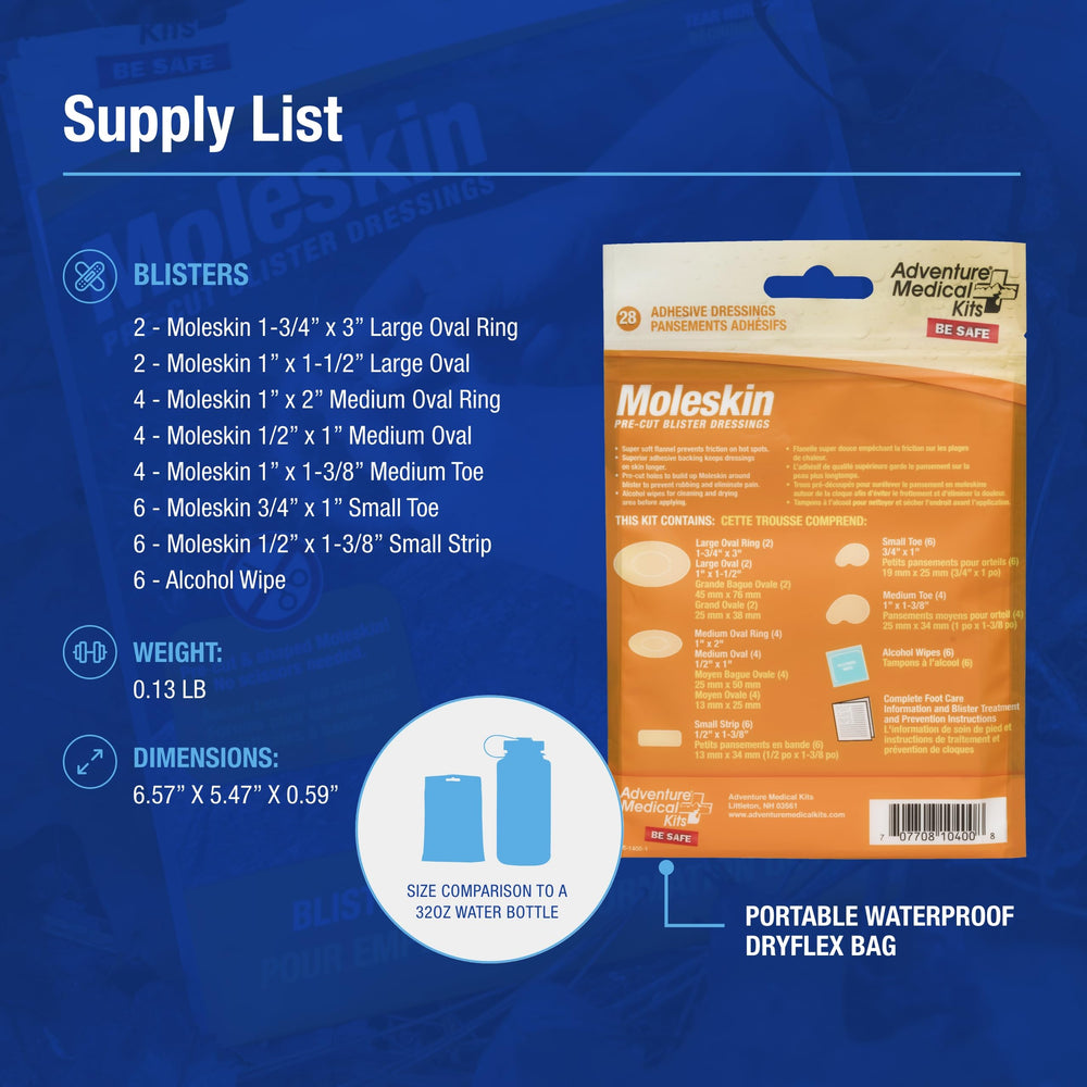 Adventure Medical Kits lightweight travel kit, ideal for backcountry packing.