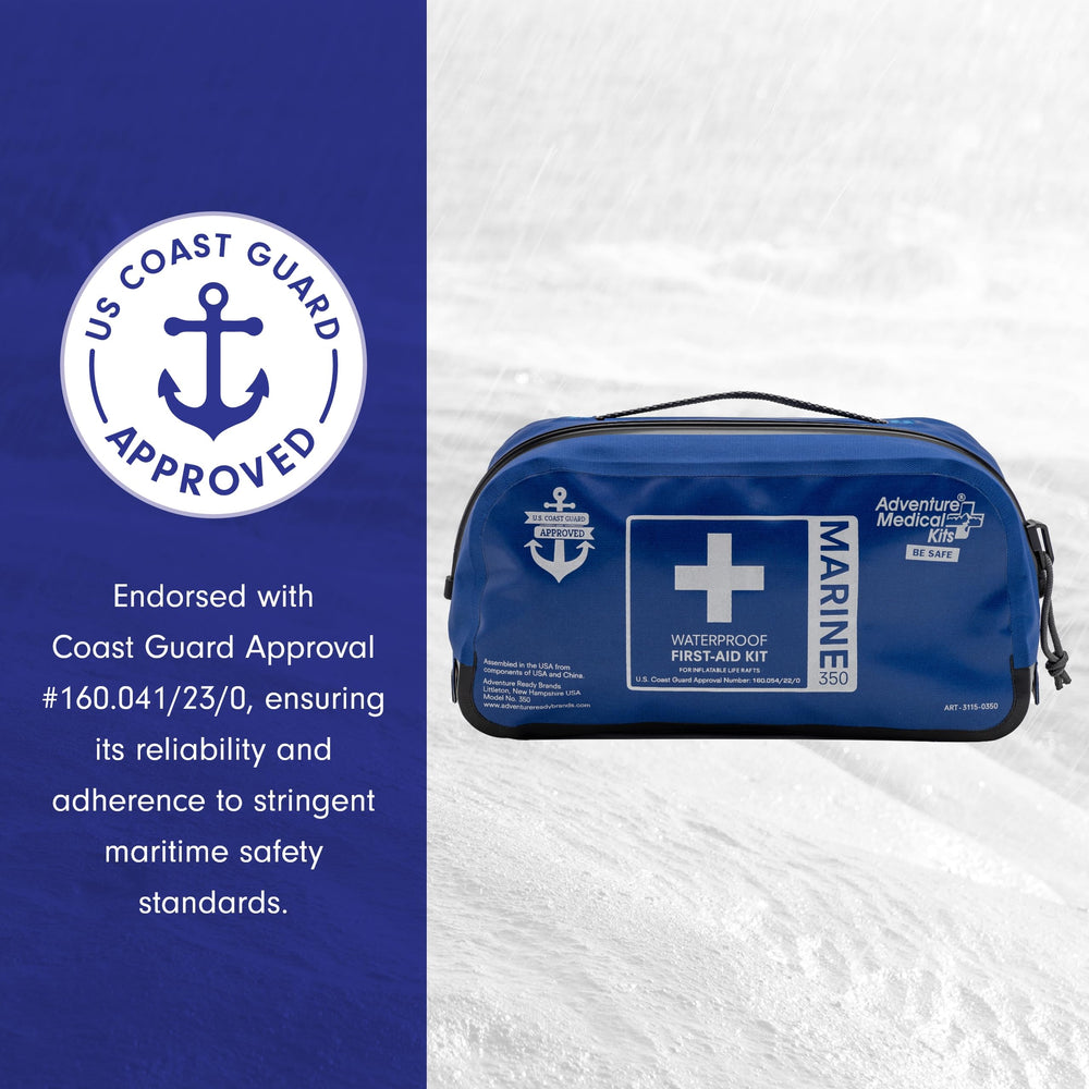 Adventure Medical Kits Marine Series 350 ultralight design suitable for boats and trips.