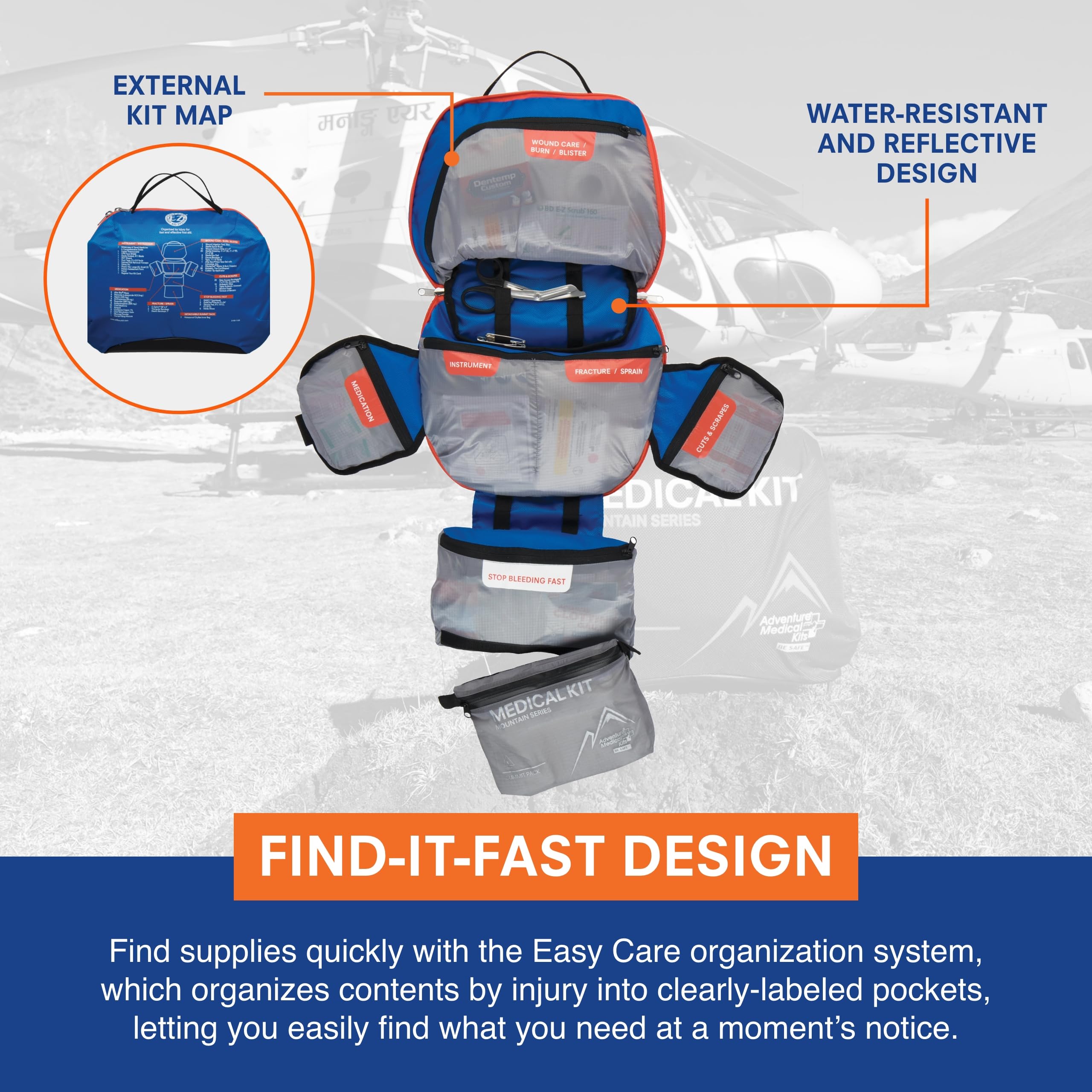 Adventure Medical Kits Mountain Series Mountaineer C-splint supports versatile injury stabilization